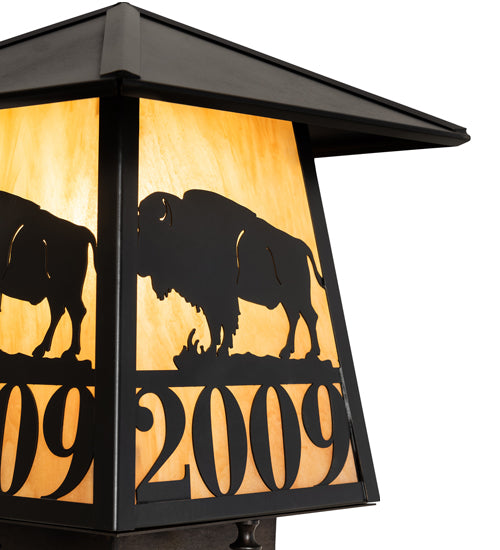 8" Square Personalized Buffalo Post Mount