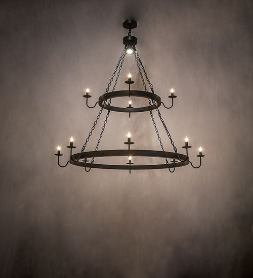 60" Wide Suffolk Two Tier Chandelier