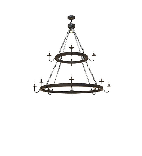 60" Wide Suffolk Two Tier Chandelier