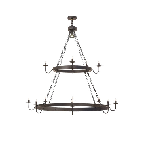 60" Wide Suffolk Two Tier Chandelier