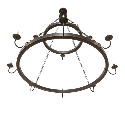 60" Wide Suffolk Two Tier Chandelier