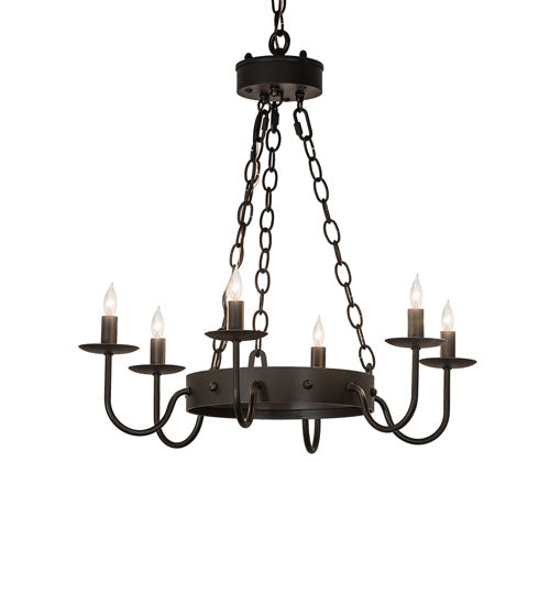 24" Wide Edinburgh 6 Light Chandelier