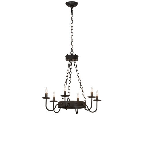 24" Wide Edinburgh 6 Light Chandelier