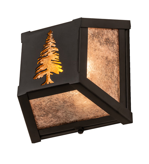 7" Square Tall Pines Wall Sconce