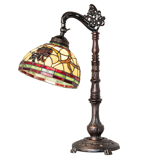 20" High Pinecone Bridge Arm Table Lamp