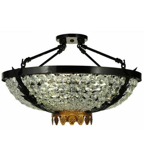 24" Wide Chrisanne Crystal Flushmount