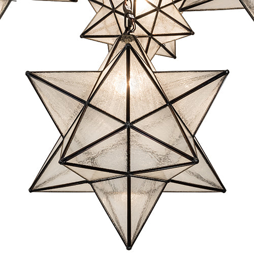 72" Wide Moravian Star 19 Light Cascading Chandelier