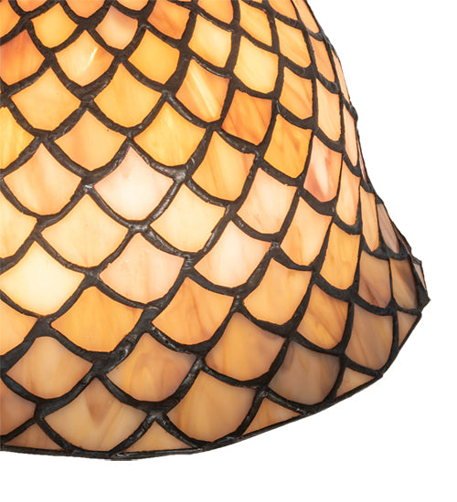 23" High Tiffany Fishscale 3 Light Table Lamp