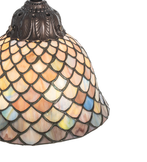 23" High Tiffany Fishscale 3 Light Table Lamp