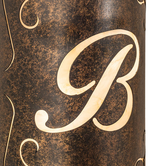 10" Wide Personalized B Monogram Wall Sconce