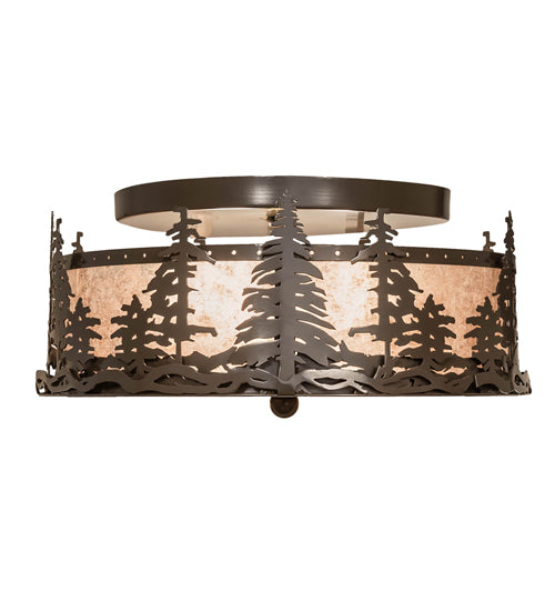 16" Wide Tall Pines Flushmount