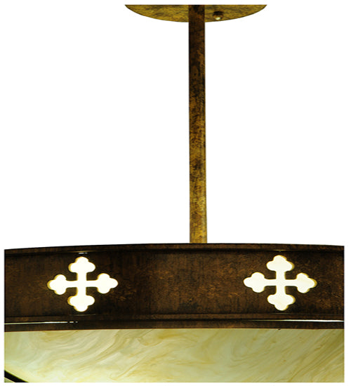 20" Wide Byzantine Semi-Flushmount