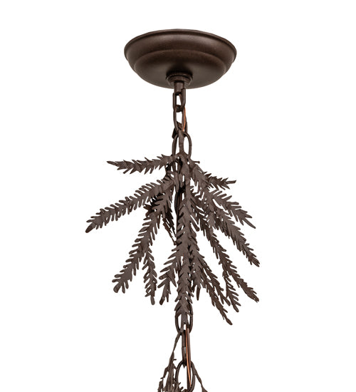 5.5" Square Pine Branch Valley View Mini Pendant