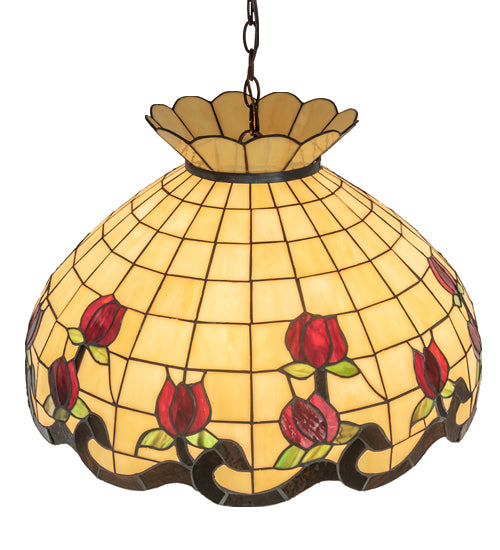 23" Wide Roseborder Pendant