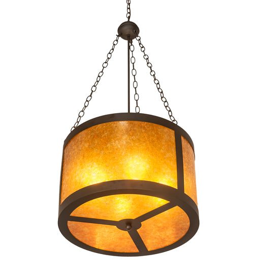 22" Wide Smythe Craftsman Inverted Pendant