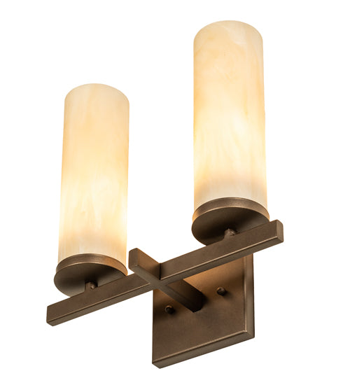 12" Wide Dante 2 Light Wall Sconce