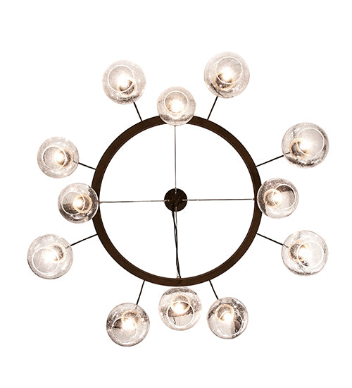 42" Wide Bola 12 Light Two Tier Chandelier