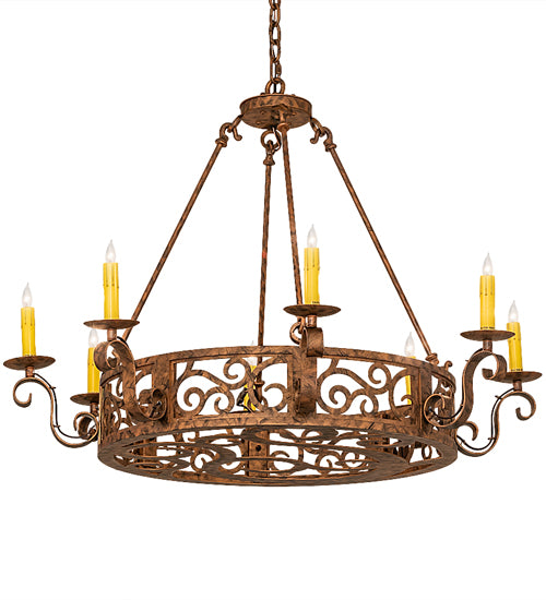 36" Wide Delano 8 Light Chandelier