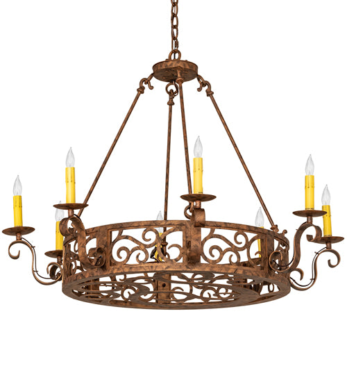 36" Wide Delano 8 Light Chandelier