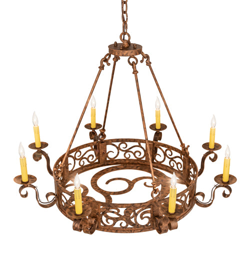 36" Wide Delano 8 Light Chandelier