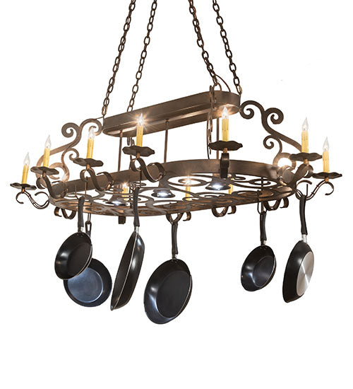 63" Long Neo 15 Light Pot Rack