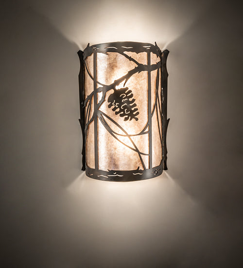 10" Wide Whispering Pines Wall Sconce