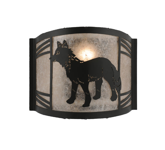 12" Wide Fox On The Loose Left Wall Sconce