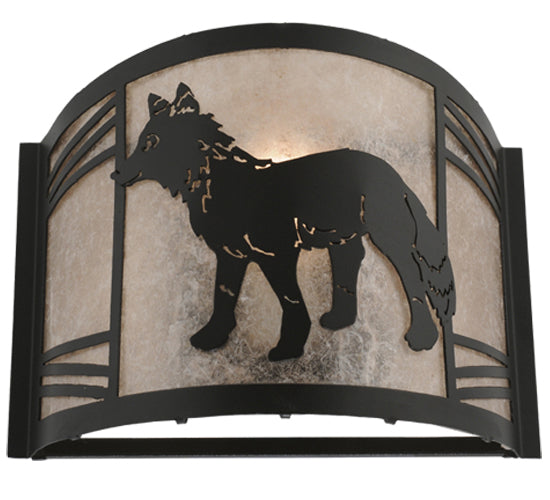 12" Wide Fox On The Loose Left Wall Sconce