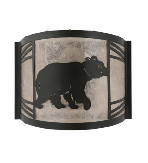 12" Wide Happy Bear On The Loose Right Wall Sconce