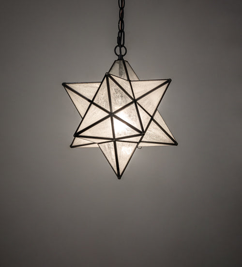 12" Wide Moravian Star Pendant