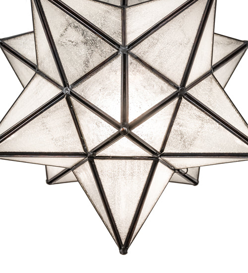 12" Wide Moravian Star Pendant