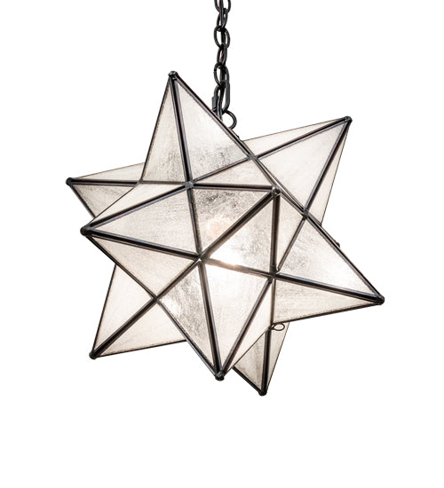 12" Wide Moravian Star Pendant