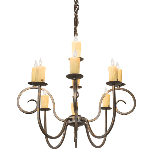 48" Long Clifton 10 Light Oblong Chandelier