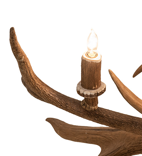 50" Long Antlers 10 Light Oblong Chandelier