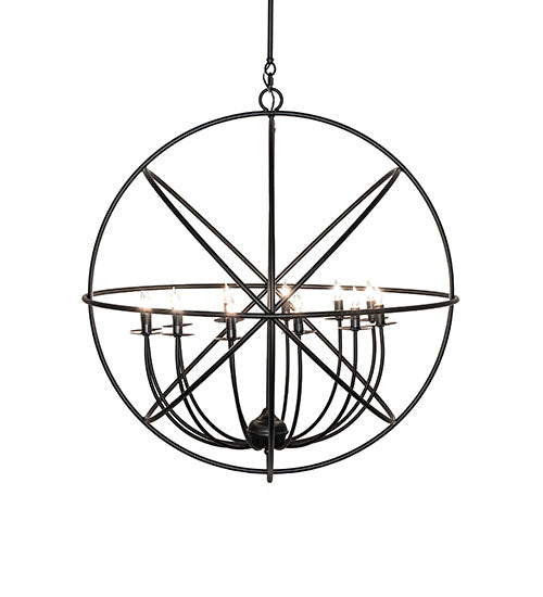 36" Wide Atom Enerjisi 12 Light Chandelier