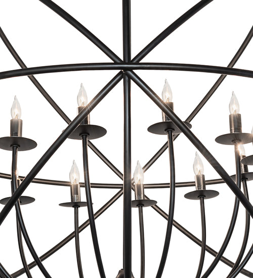 36" Wide Atom Enerjisi 12 Light Chandelier