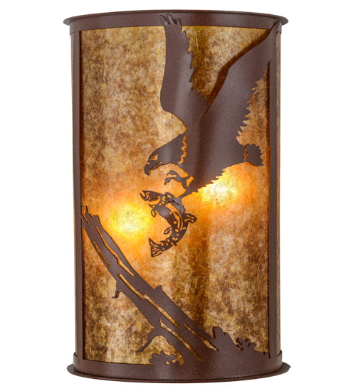 13" Wide Strike Of The Eagle Wall Sconce