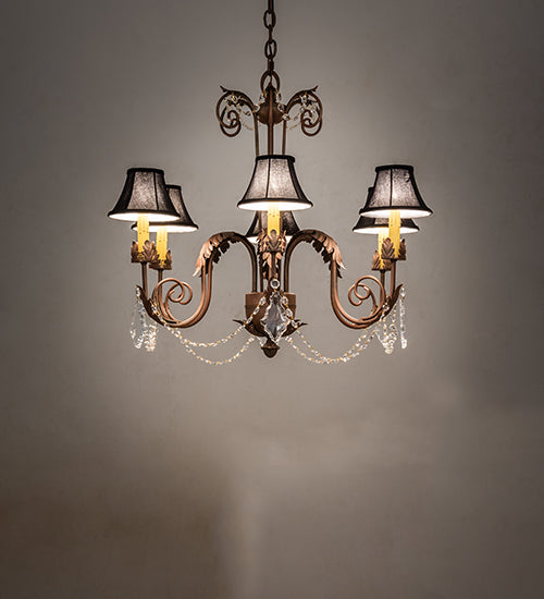 28" Wide Lindsay 6 Light Chandelier