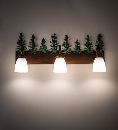 28" Wide Tall Pines 3 Light Vanity Light