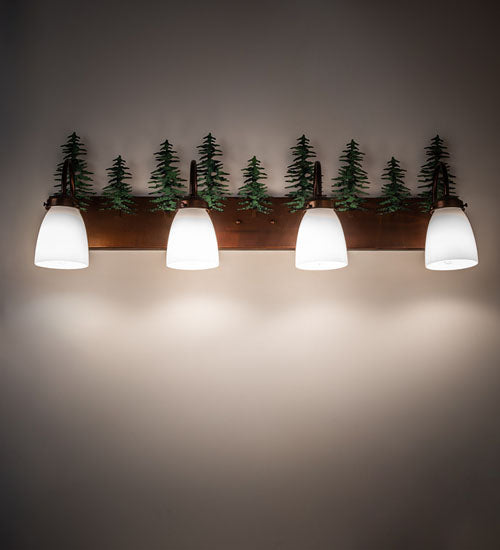 34" Wide Tall Pines 4 Light Vanity Light