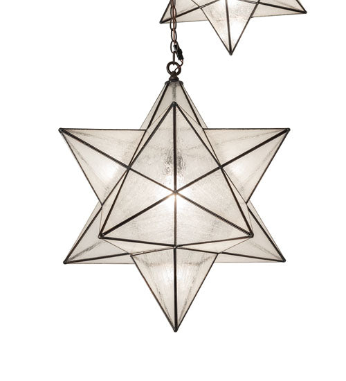 36" Wide Moravian Star 3 Light Cascading Pendant