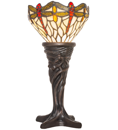 15" High Tiffany Hanginghead Dragonfly Mini Lamp