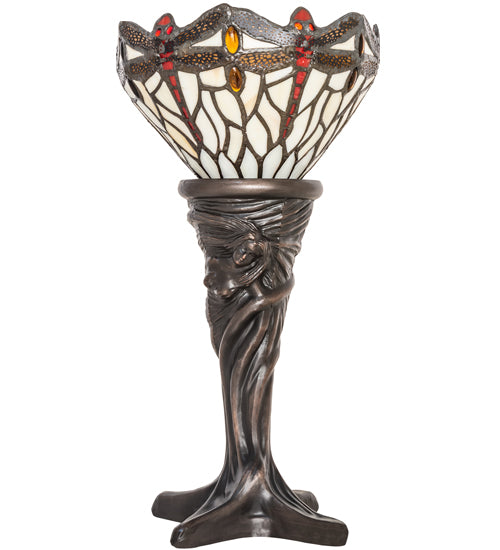 15" High Tiffany Hanginghead Dragonfly Mini Lamp