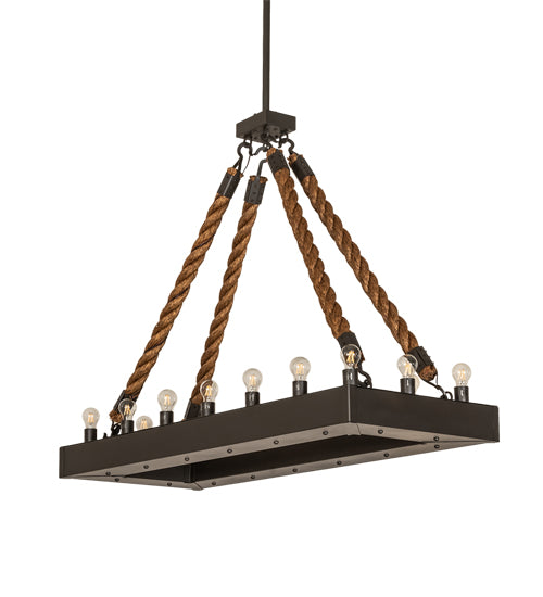 60" Long Quadrato Alva 16 Light Rope Pendant