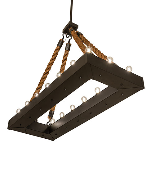 60" Long Quadrato Alva 16 Light Rope Pendant