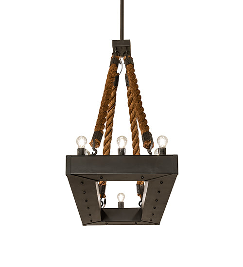 60" Long Quadrato Alva 16 Light Rope Pendant