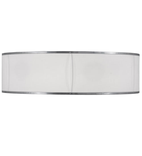 36" Wide Cilindro White Textrene Flushmount