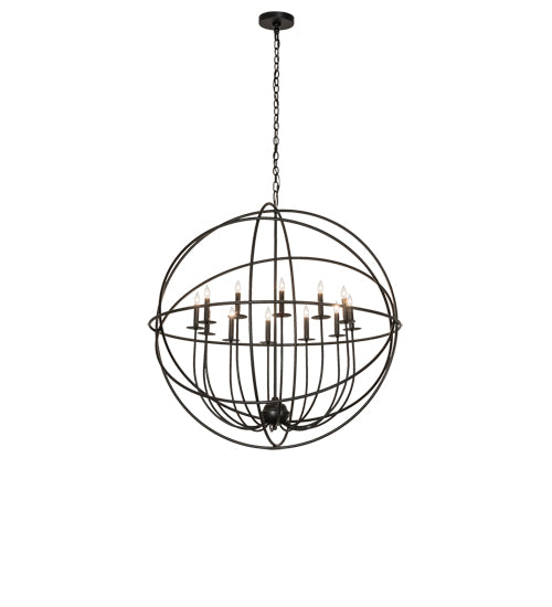 42" Wide Atom Enerjisi 12 Light Chandelier