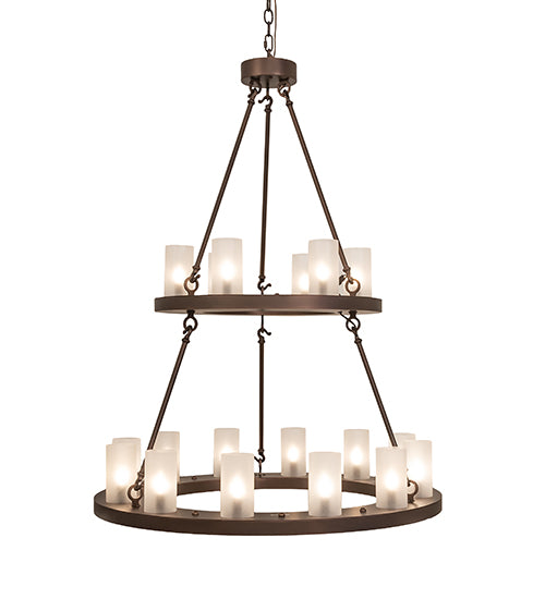 36" Wide Loxley 18 Light Two Tier Chandelier