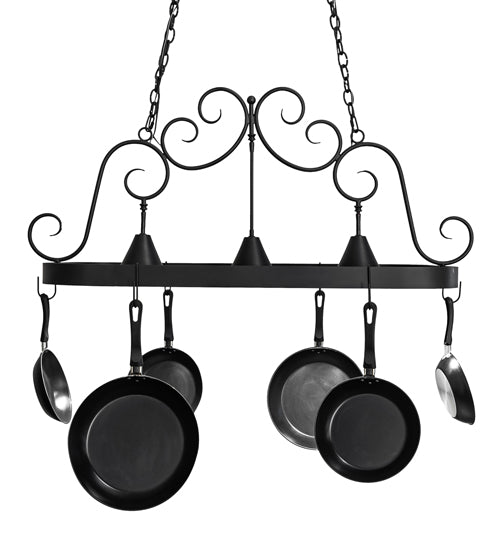 46" Long Elana 3 Light Pot Rack